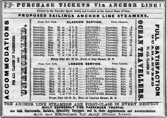 Anchor Line advertisement