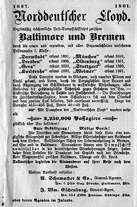 North German Lloyd advertisement