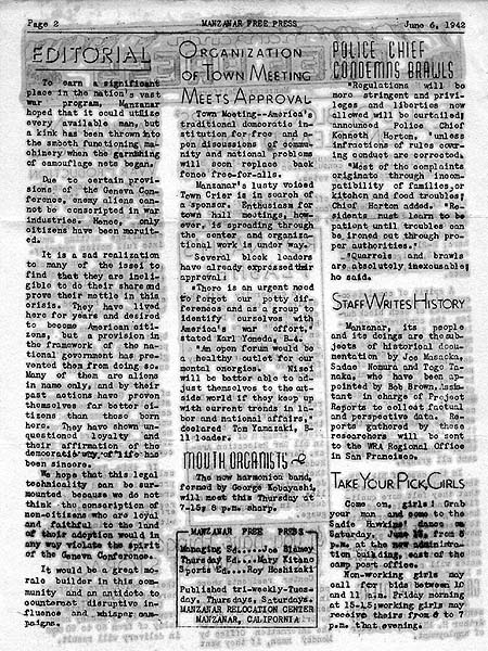 Manzanar Free Press, page 2