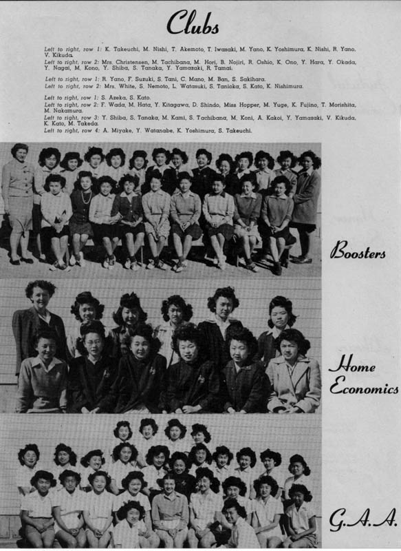 Manzanar High School clubs, page 1