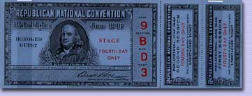 Honored Guest Ticket, Republican National Convention, 1948 (Albert M. Greenfield Papers)