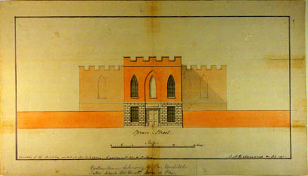 Spruce Street, Elevation of the Building Erected at Philadelphia, to house Mr. West's Picture