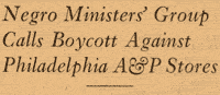 Negro Ministers Group Calls Boycott