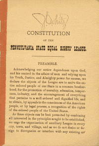 The Pennsylvania State Equal Rights League Constitution...