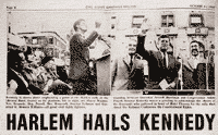 Harlem Hails Kennedy