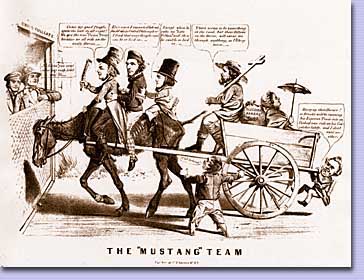 The Mustang Team, lithograph, 1856